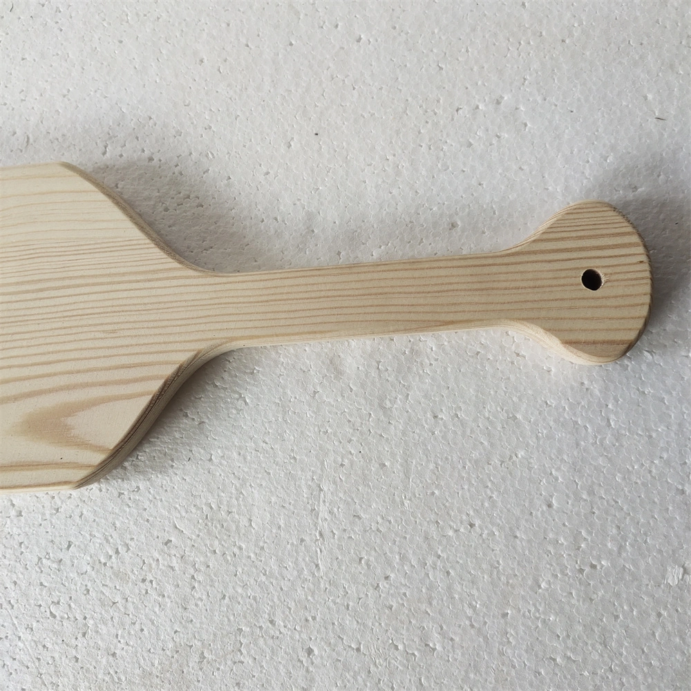 Unfinished Pine Wood Paddle with Rope Cutout Wood Paddle