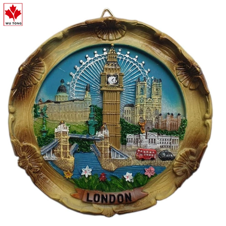 Funny Crafts Resin Plate Detailing London Skyline Wall Living Room Wall Hanging