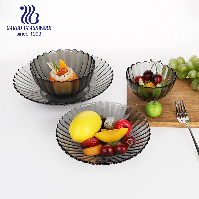 12oz Solid Color Glass Fruit Food Kitchen Bowl Customized Salad Bowl