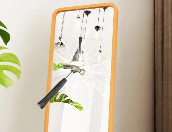 Modern High-Quality Wood-Framed Dressing Mirror for Home