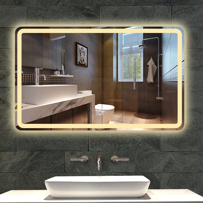 Horizontally or Vertically Hang Bathroom Wall LED Mirror