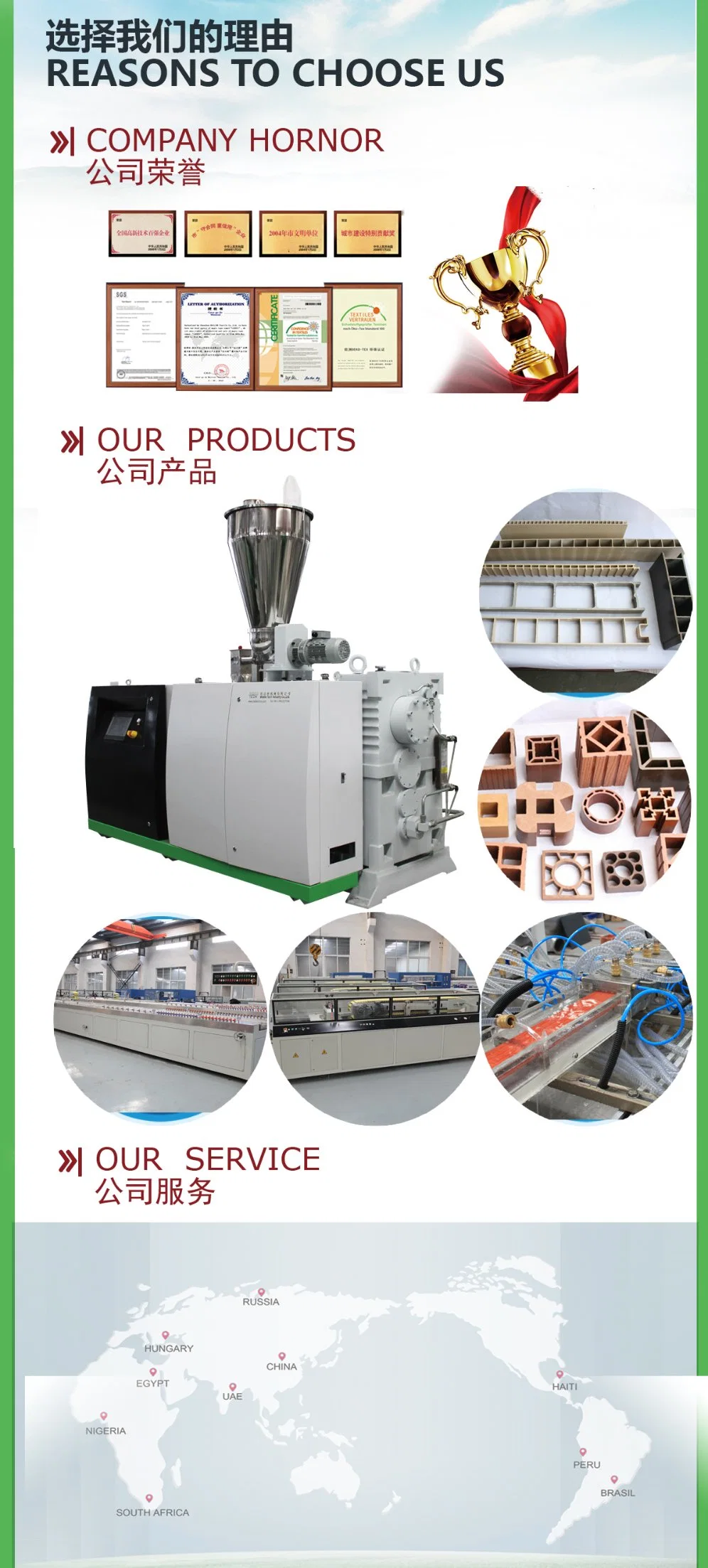 WPC Wood Plastic Composite Decking Fence Post Wall Door Panel Frame Profile Extruder Extrusion Machine Price