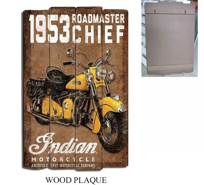 Creative Wooden Decorative Board Wall Wood Motorcycle Style Plaque