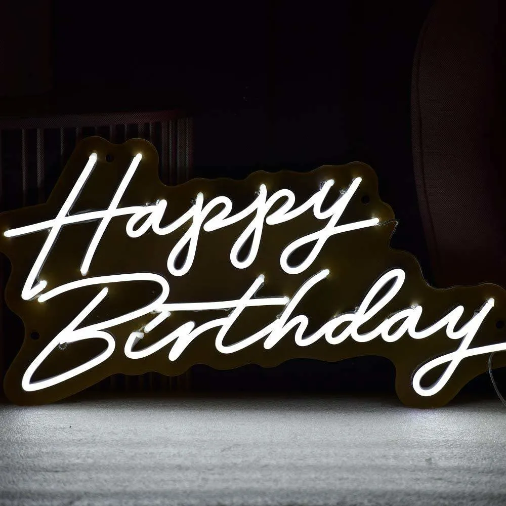 Happy Birthday Neon Sign Customized Neon Signs with LED Free Design Custom