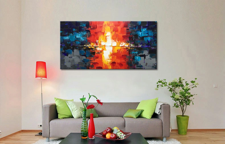 Handmae Textured Abstracrt Painting on Canvas - Custom Abstract Wall Art From Your Idea