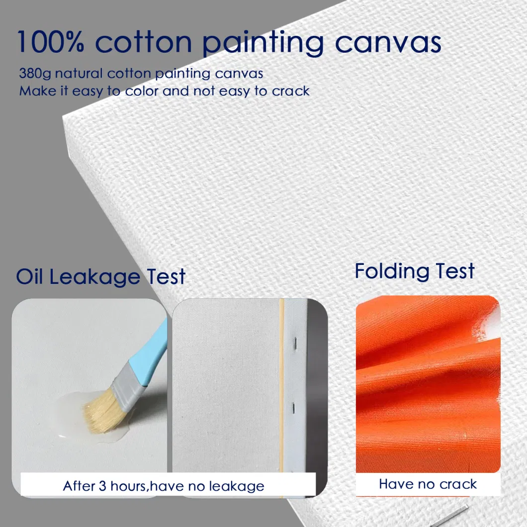 Professional Stretched Canvas for Artist, Thick Pinewood Bar with 100% Cotton Blank Painting Canvas for Oil Acrylic Watercolor Paints