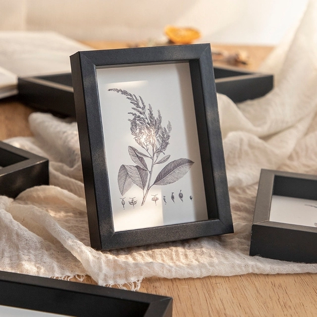 Wooden Photo Frame Picture Frames Wall Photo Card Holder Certificate Specimen Shadow Box Dry Flower Holder Desktop Ornament