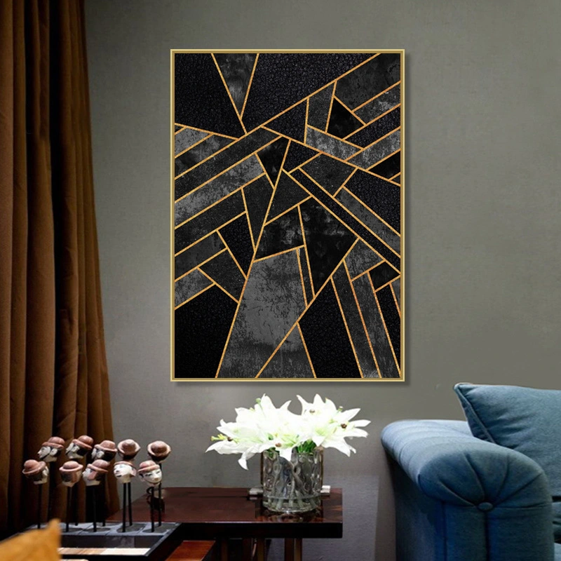 Modern Abstract Decorative Painting Post-Modern Living Room Dining Room Bedroom Triptych Office Club Hotel Atmospheric Wall Painting