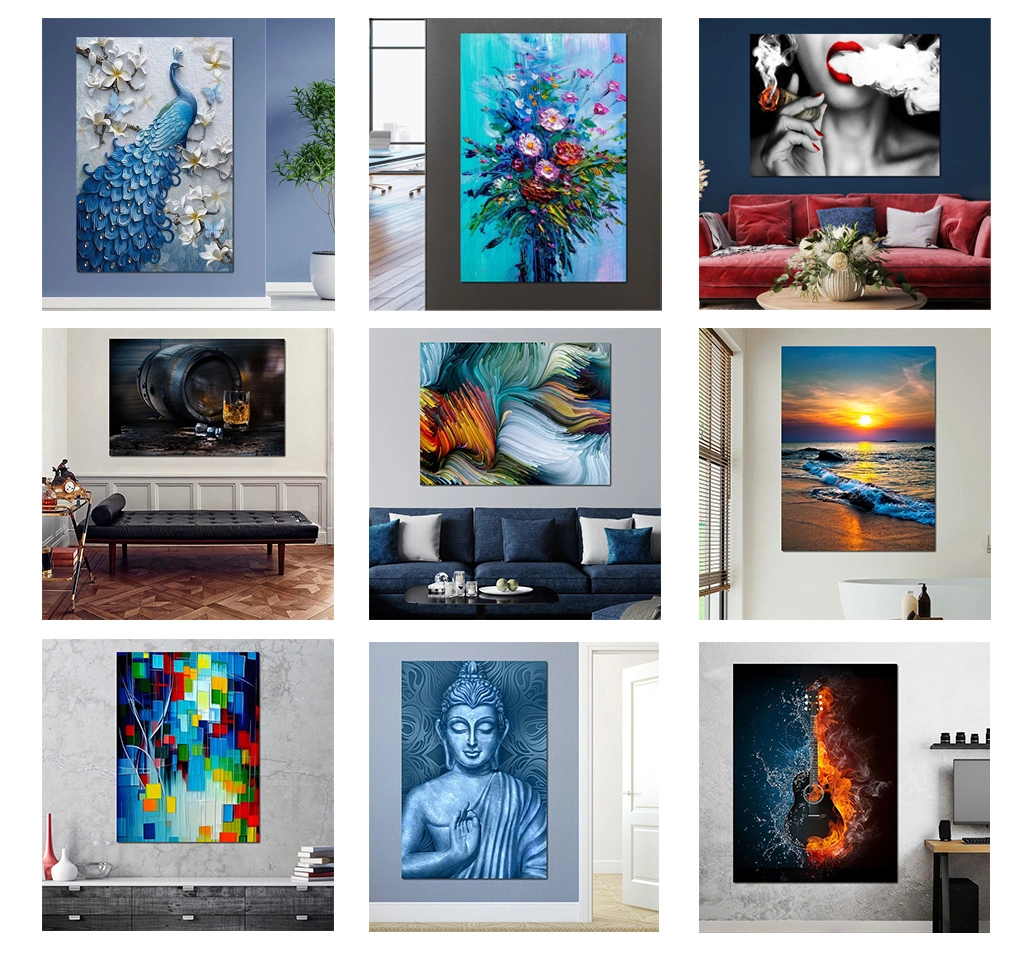 Living Room Decor Wall Decals Hand Oil Painting Modern Canvas Print Abstract Wall Art