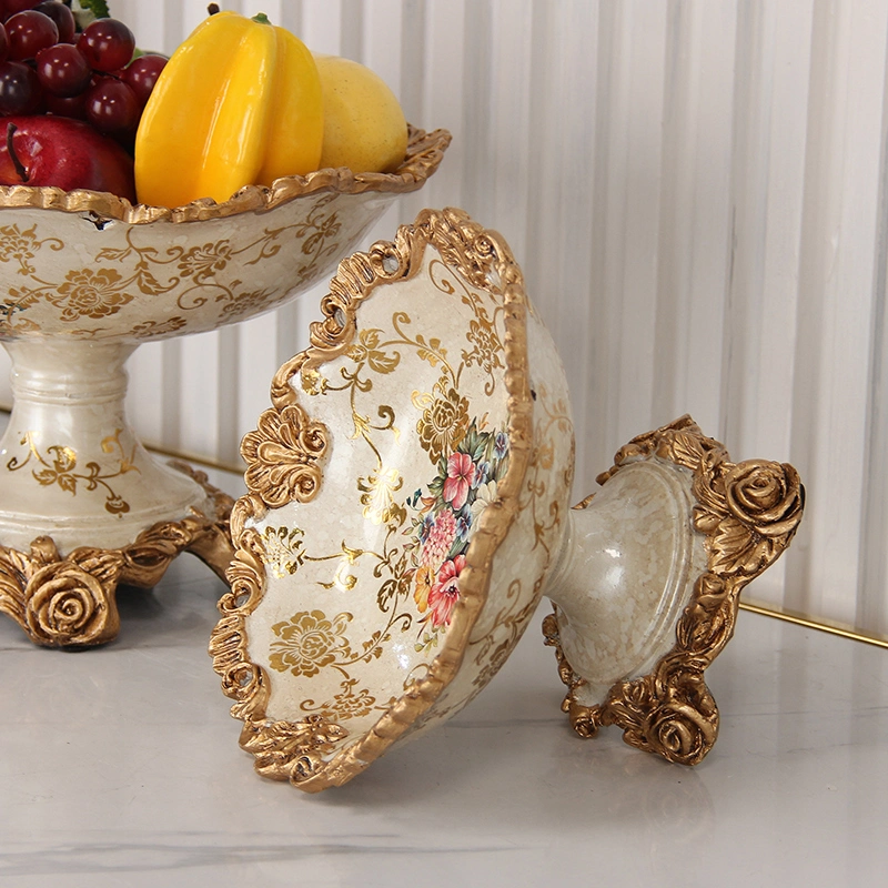 RS012 Resin Salad Bowl Restaurant Dessert Tray Table Decorative Dry Fruits Plates for Home Decor