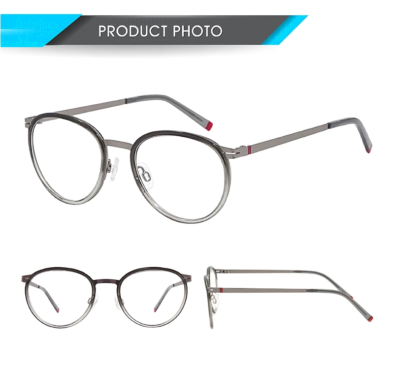 New Style Custom Retro Women and Man Mixed Metal Acetate Optical Frames