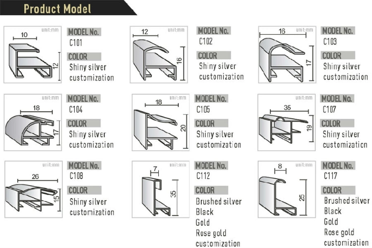 Factory Polished Aluminum Square Poster Display Picture Photo Frame