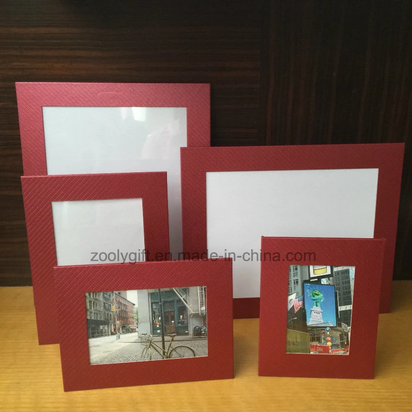 Desktop Paper Photo Frame Customize PU Leather Photo Frame