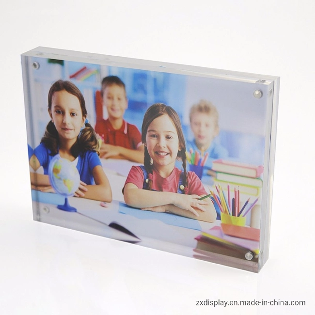 Clear Plexi Glass Picture Frame magnet Acrylic Photo Frame