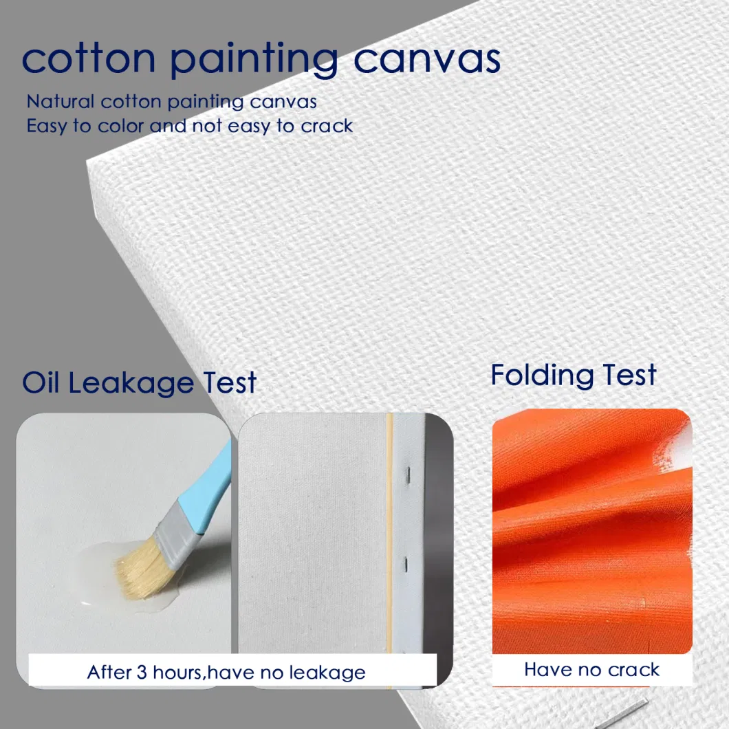 Basic Stretched Canvas for Ordinary Oil Painting, Firmly Wood Bars Blank with Cotton Canvas for Art Studios Hobby and Normal Using