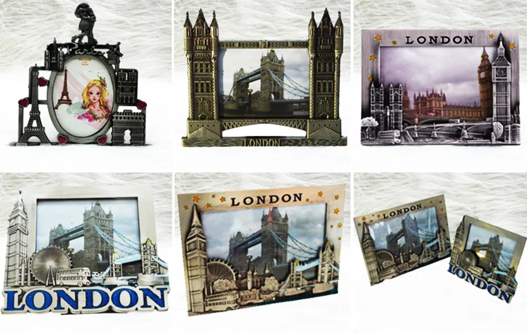 Zinc Alloy London Constuction Metal Photo Frame for Home Decoration (007)