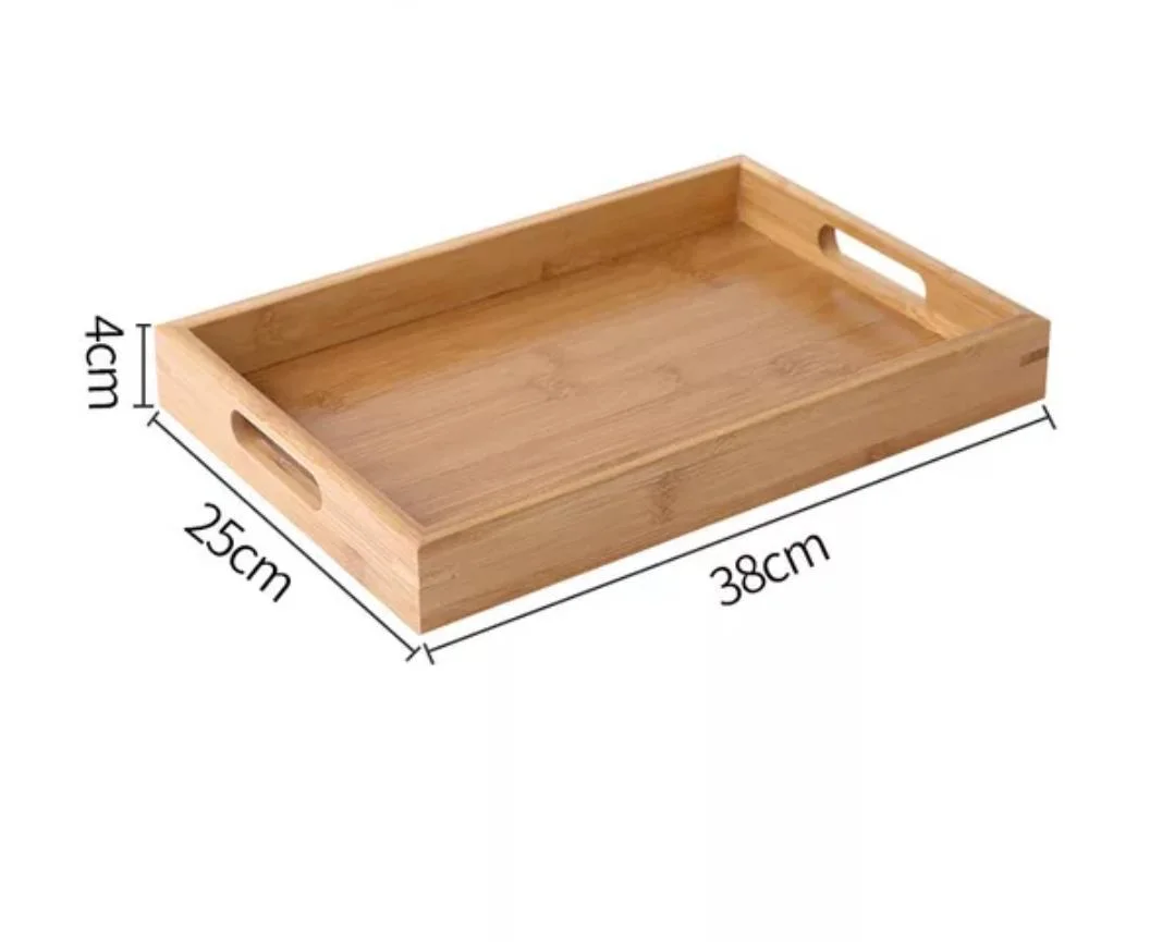 Wood Serving Tray with Handles Decorative Platter for Breakfast Organizer Tray