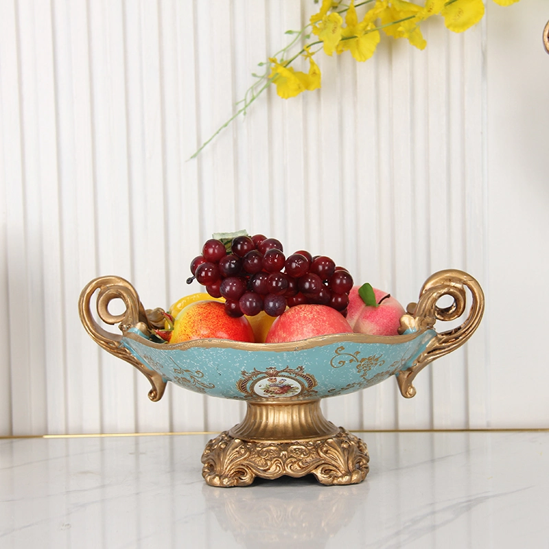 RS026 Arabic Style Resin Dry Fruit Dish Tray Nuts Dispenser Decorative Footed Fruit Plates for Home Decoration