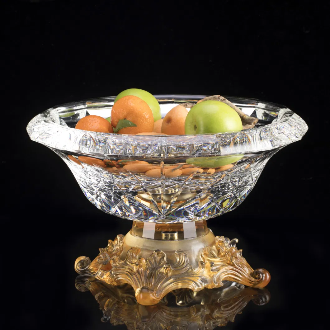 Fashion Colourful Crystal Glass Fruit Bowl