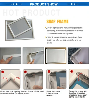 25mm 8.5&quot;X11&quot; Size Aluminum Snap/Clip/Photo/Poster Frame