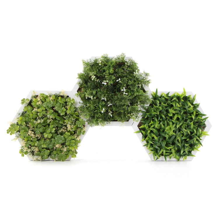 Uland Various Style Interior Art 3D Plant Fake Green Wall Frame for Hotel Decoration