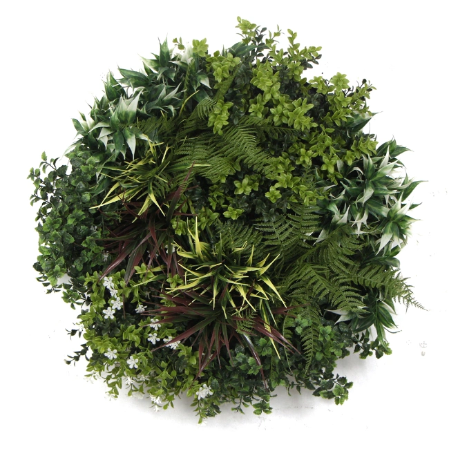 High Quality 3D 60cm Round Artificial Plant Frame for Cafe Hotel Restaurant Decoration