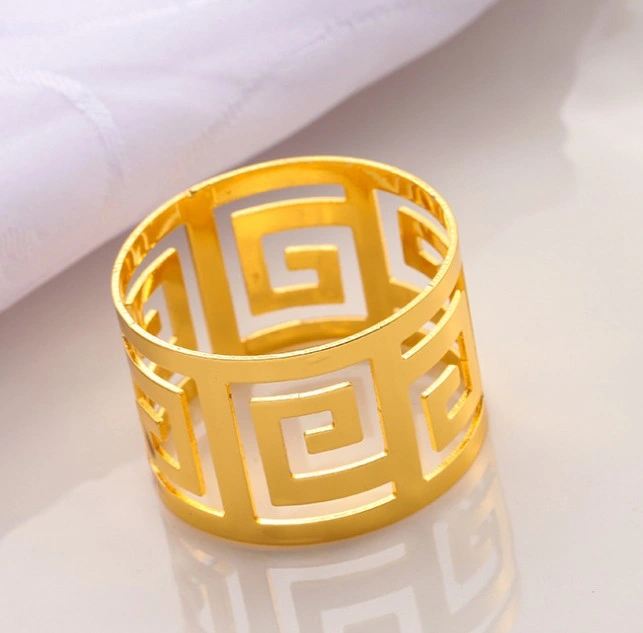 Gold Metal Napkin Buckle Upscale Napkin Ring for Western Food