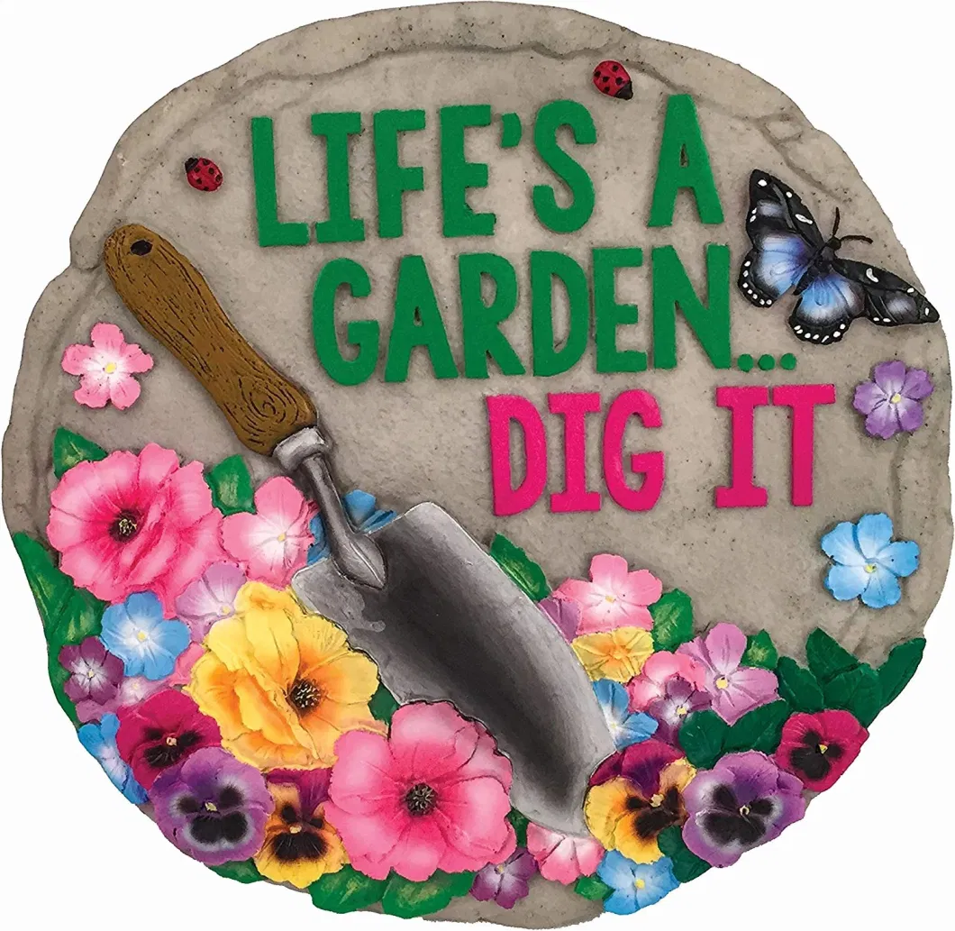 Life&prime; S a Garden Stepping Stone for Outdoor Decor