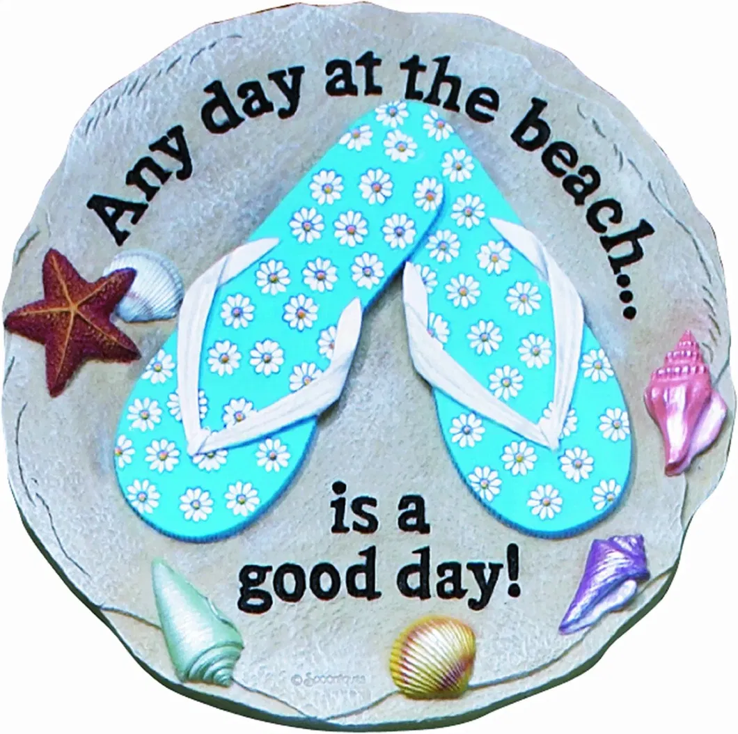 Beach Sandals Stepping Stone Decorative Stone for Garden