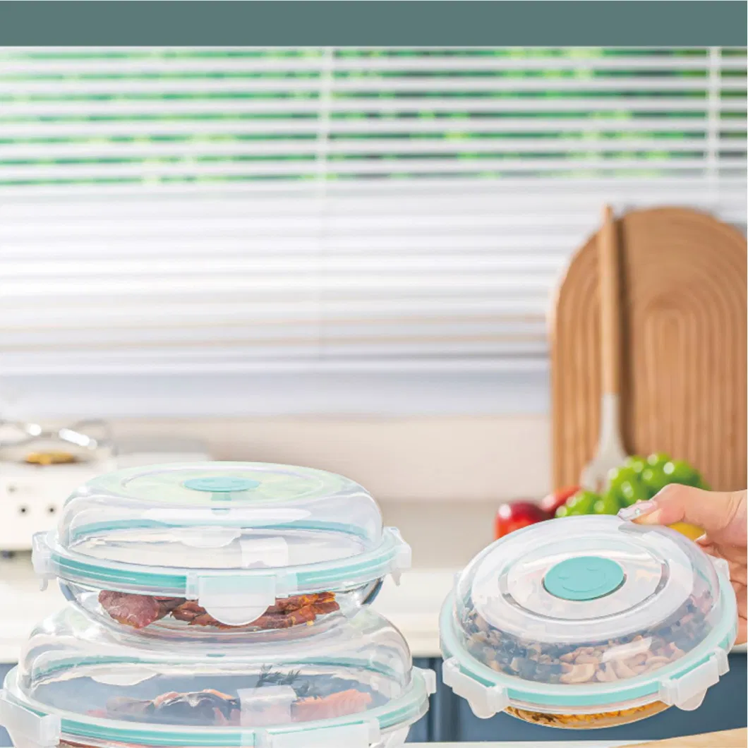 Glass Lunch Box Microwave Heating Bowl with Lid Crisper Box Office Workers with Rice Sealed Box Fruit Bento Box