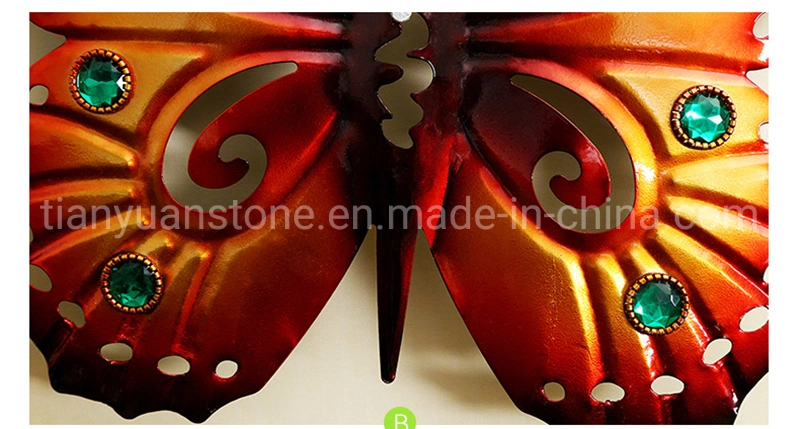 Home Decorations Iron Butterflies Hanging Accessories Metal Home Wall Art