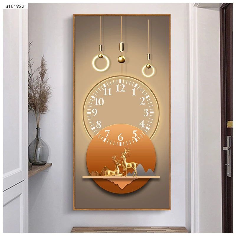 Luxury Large Crystal Wall Clock &amp; Art Painting Clock for Home Decor