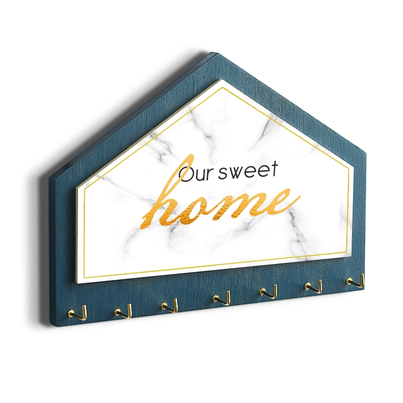 Wood Wall Mounted Plaque with Hooks Our Sweet Home Wall Decor Personalized Home Signs Hook