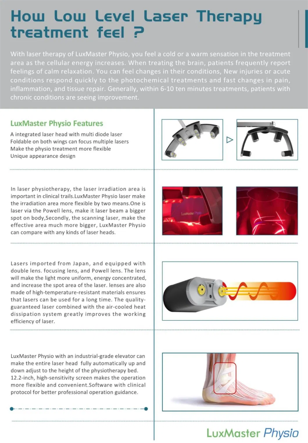 Luxmaster Physio Slim 10d 635 405nm Cold Laser Therapy Device Pain Relief Physiotherapy Equipment