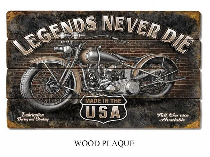 Popular Wooden Hanging Board Paintings with Motorcycle Design