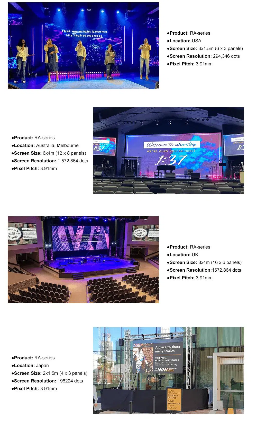 Outdoor Indoor P3.91 Rental LED Display LED Panels Event Wedding Stage Show Conference LED Display