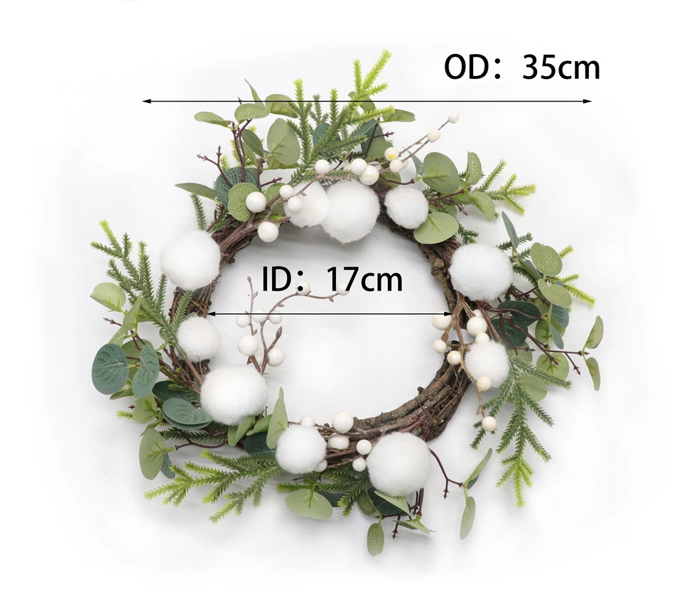 Delicate Man-Made Hand-Decorated Wreaths Wall Hanging Wreaths for Christmas Decorations