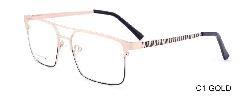 2023 Best Selling Square Custom Classic Metal Eyeglass Frames for Men and Women