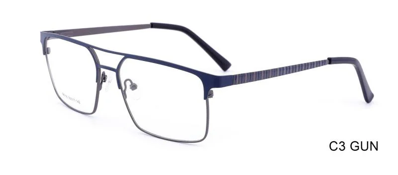 2023 Best Selling Square Custom Classic Metal Eyeglass Frames for Men and Women