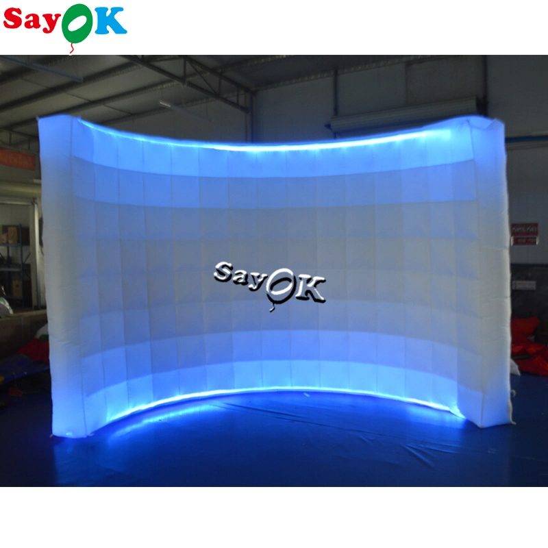 Hot Sale LED Inflatable Photo Booth Wall Background for Party Wedding Event