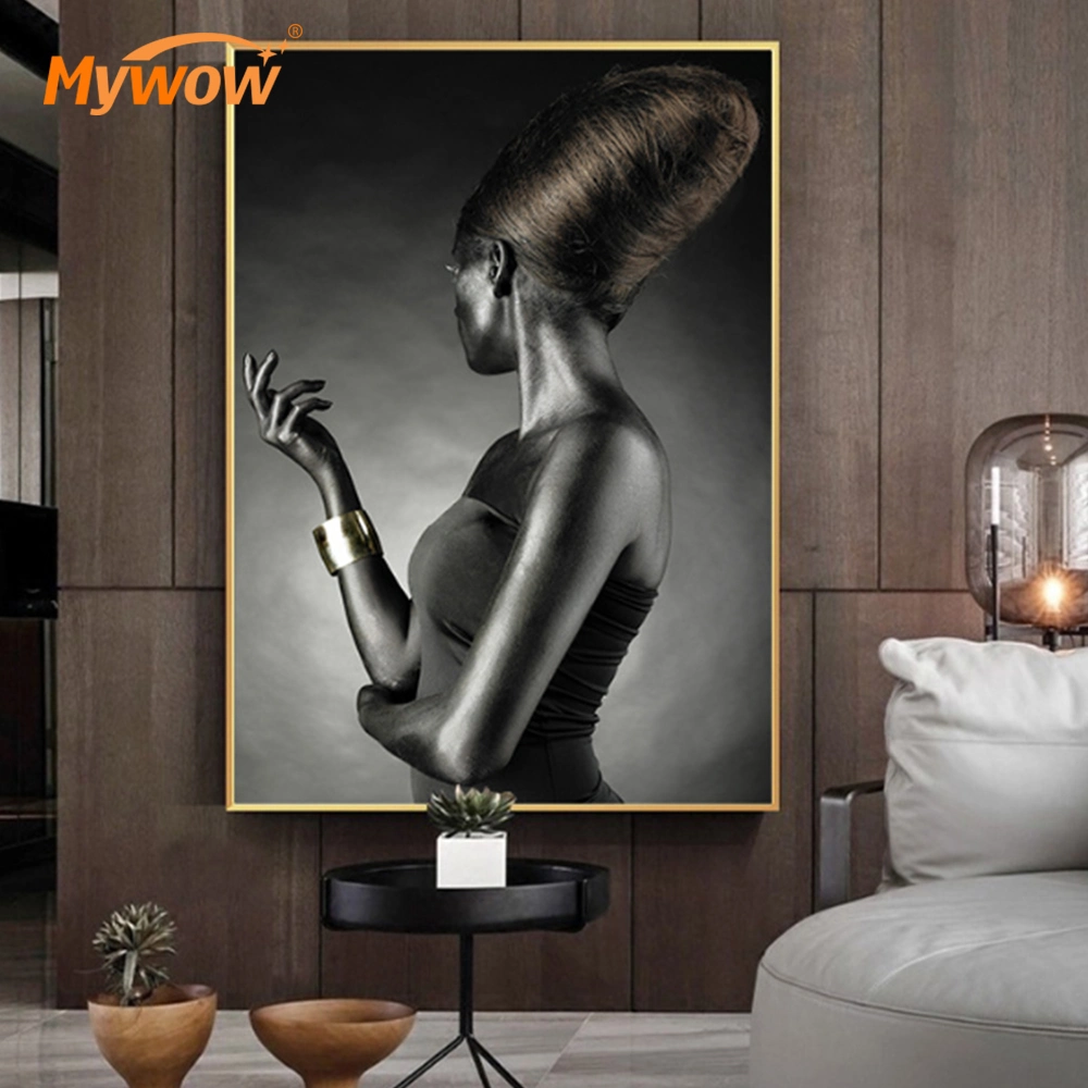 Hanging Painting Metal Diamond Portrait Oil Painting Wall Art Luxury 3D Painting Wall Art