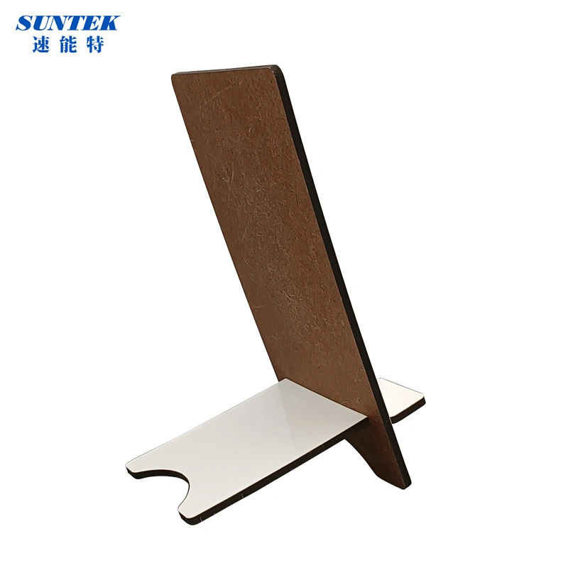 Wholesale Sublimation MDF Board Mobile Holder Rectangle Shape White Cellphone Table Stands