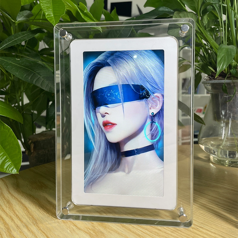 5 Inch Portaretrato Digital Video Picture Photo Frame for Gift Clear Crystal Acrylic Player