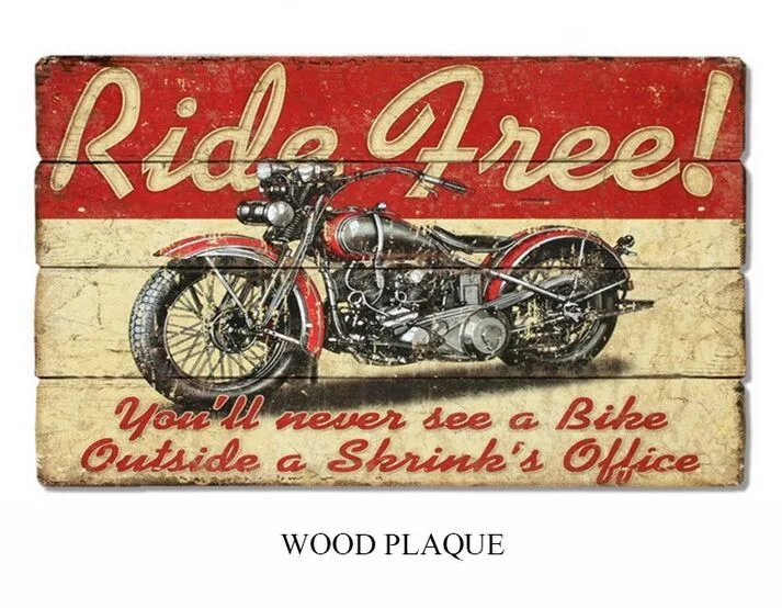 Popular Wooden Hanging Board Paintings with Motorcycle Design