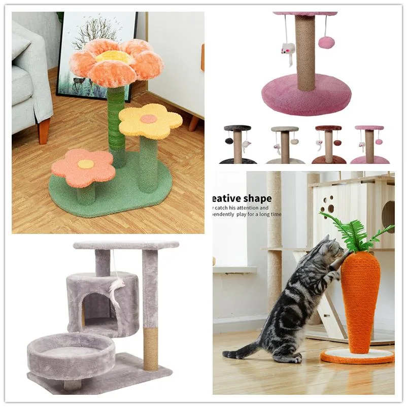 High Quality Sisal Durable Modern Cute Large House Post Cat Climbing Frame