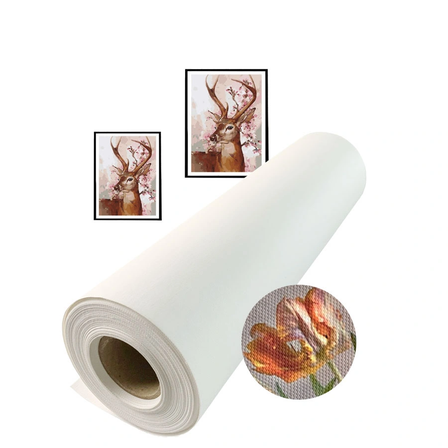 Custom Textile Printing Woven Paper Roll Polyester Blank Canvas Prints