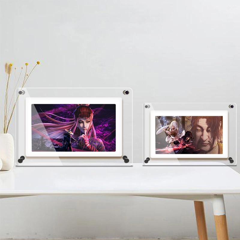 Wholesale Customized Design Wedding Book 7 Inch Video LCD Acrylic Digital Display Photo Picture Frame