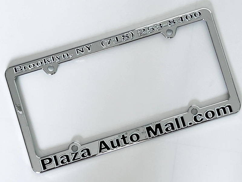 Custom Logo Printed Debossed USA Car Standard Size Plastic License Plate Frame