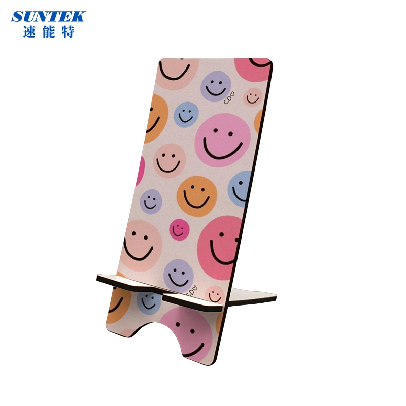 Wholesale Sublimation MDF Board Mobile Holder Rectangle Shape White Cellphone Table Stands