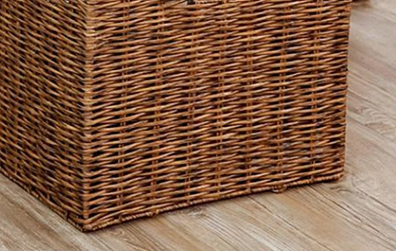 Eco-Friendly Handmade PE Woven Basket with Handles for Laundry/Sundries/Book/Bedding/Shoes/Toys Storage